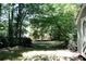 Scenic backyard view, featuring a wooden deck surrounded by lush trees at 1245 Mclendon Dr, Decatur, GA 30033