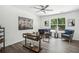 Bright office with stylish decor, a ceiling fan, and large window at 2160 Perkerson Sw Rd, Atlanta, GA 30315