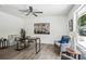 Bright office space with modern desk, ceiling fan, and natural light at 2160 Perkerson Sw Rd, Atlanta, GA 30315