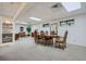 Basement dining room includes a dining table, chairs, and lots of lighting at 5161 Hermitage Dr, Powder Springs, GA 30127