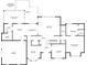 Detailed floor plan showcasing layout of main floor, including kitchen, living room, and primary bedroom at 5161 Hermitage Dr, Powder Springs, GA 30127