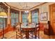 Comfortable dining space with natural light, vintage decor, and a wood table perfect for Gathering gatherings at 2165 Robin Hood Trl, Cumming, GA 30040