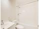 Bathroom with white tile shower, white vanity and toilet at 2742 Alpine Rd, Atlanta, GA 30305