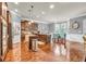 Open kitchen featuring granite countertops, stainless steel appliances, and a center island, perfect for cooking at 271 Learwood Ln, Atlanta, GA 30349
