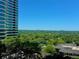 High rise view overlooking a canopy of lush green trees in the city at 855 Peachtree Ne St # 1406, Atlanta, GA 30308