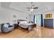 Elegant main bedroom with tray ceiling, hardwood floors, and plenty of natural light at 3250 Cobbs Farm Nw Trl, Marietta, GA 30064