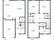 Detailed floor plan showcasing the layout of the home's two floors, including room names at 532 Oakside Pl, Acworth, GA 30102