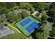 Aerial view of community tennis courts and pool at 98 Hampshire Ct, Avondale Estates, GA 30002