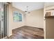 Cozy dining area with modern lighting and hardwood floors at 98 Hampshire Ct, Avondale Estates, GA 30002