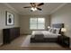 Cozy bedroom featuring a ceiling fan, dresser, Queen bed, and neutral decor, creating a relaxing atmosphere at 1850 Cotillion Dr # 2416, Atlanta, GA 30338
