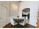 Dining room with hardwood floors open to an updated kitchen at 1850 Cotillion Dr # 2416, Atlanta, GA 30338