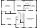Layout of the floor plan shows bedrooms, baths, walk in closets and hall at 2122 Rockland Ct, Marietta, GA 30062