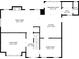 Detailed floor plan showcasing the layout of the main floor featuring living, dining, and kitchen areas at 2122 Rockland Ct, Marietta, GA 30062