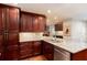 Spacious kitchen featuring custom cabinets, granite counters, and modern appliances at 2122 Rockland Ct, Marietta, GA 30062