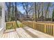Wooden deck with railing overlooking the backyard at 2453 Paul Nw Ave, Atlanta, GA 30318