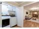 Open floor plan of the living room is connected to the laundry area, offering easy access at 3719 Northbrook Ct, Atlanta, GA 30340