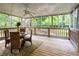Relaxing screened porch with ceiling fan, wooden deck and ample natural light overlooks backyard at 3719 Northbrook Ct, Atlanta, GA 30340