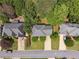 Aerial view of the neighborhood featuring mature landscaping and neatly arranged single Gathering homes at 5013 Kendall Nw Sta, Acworth, GA 30102