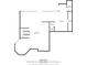 Basement floor plan with stairs, large room and bath with storage at 590 Arthur Rd, Canton, GA 30115