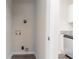 Interior view of the laundry room hook ups, with space for side by side washer and dryer at 933 Capitol View Nw Ave, Atlanta, GA 30318