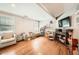 Spacious finished basement with hardwood floors, comfortable seating, and entertainment area perfect for Gathering gatherings at 1652 Tryon Ne Rd, Atlanta, GA 30319