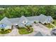 Aerial view of a single-Gathering home with an attached garage and beautiful landscaping at 18 Mary Ne Ln, White, GA 30184