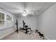 Basement workout room with exercise equipment and a large window for natural light at 638 Oberlochen Way, Douglasville, GA 30134