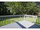 Back deck view of green grass, trees, and partially shady yard at 1349 Heather Cir, Riverdale, GA 30296