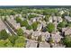 Aerial view of the neighborhood showcasing lush greenery and well-maintained homes at 255 Kendemere Pointe, Roswell, GA 30075