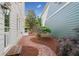 Brick pathway and landscape design in backyard at 255 Kendemere Pointe, Roswell, GA 30075