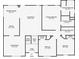 Detailed floor plan showcasing the layout of the kitchen, living room, bedrooms, and bathrooms at 435 Flowering Trl, Grayson, GA 30017