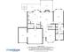 Main level floor plan featuring a large kitchen, living room, laundry room and garage at 6310 Stillwood Ln, Cumming, GA 30041