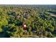 Panoramic aerial view of a beautifully wooded neighborhood with lush greenery and mature trees at 1496 Shadowrock Dr, Marietta, GA 30062