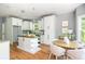 Modern kitchen with white cabinets, an island, and stainless steel appliances at 1496 Shadowrock Dr, Marietta, GA 30062