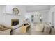 Cozy living room featuring a fireplace and an open floorplan at 402 Roswell Green Ln, Roswell, GA 30075