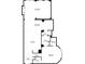 Detailed floor plan showcasing the layout of the home, including the living room, kitchen, dining area, bedroom, and bath at 87 Peachtree Sw St # 209, Atlanta, GA 30303