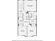 Detailed floorplan showcasing the layout of the bedrooms, bathrooms, and halls of the home at 2300 Whiteoak Drive Southeast Se Dr, Smyrna, GA 30080