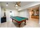 Game room featuring a pool table, kitchenette, recessed lighting, tile floors and neutral colors at 2484 Mossy Branch Dr, Snellville, GA 30078