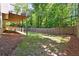 Fenced backyard with a well maintained lawn at 5060 Winship Ct, Alpharetta, GA 30009