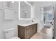 Bathroom with modern vanity, sleek fixtures, and an illuminated mirror at 775 Juniper Ne St # 327, Atlanta, GA 30308