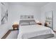 Minimalist bedroom with a comfortable bed, modern art, and neutral tones at 775 Juniper Ne St # 327, Atlanta, GA 30308