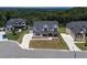 Modern two-story home boasts a manicured lawn, symmetrical design, and a welcoming covered porch at 2996 Treeside Ter, Marietta, GA 30066