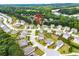 Neighborhood aerial view of the property in a leafy suburb location at 3390 Meadow Grass Drive, Dacula, GA 30019