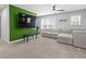 Cozy living room features comfortable seating, natural light and a large TV at 55 Clubhouse Way, Acworth, GA 30101