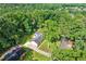 Aerial view of home showing lush backyard and mature landscaping at 3210 Roseheath Ln, Lithonia, GA 30038