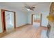 Living room boasts hardwood floors, brick fireplace, and ample natural light through an adjacent room at 3352 Northbrook Dr, Atlanta, GA 30340