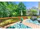 Inviting back deck features comfortable seating, and a great view of the backyard at 3977 Fox Glen Dr, Woodstock, GA 30189