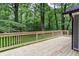 Wooden deck overlooking lush, green lawn and wooded yard at 4806 Deer Chase, Powder Springs, GA 30127