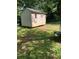 Wooden backyard shed surrounded by lush greenery at 1405 May Se Ave, Atlanta, GA 30316