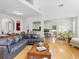 Open-concept living area features hardwood floors and a view of the kitchen and dining area at 6772 Blantyre Boulevard Blvd, Stone Mountain, GA 30087